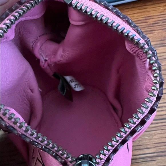 COACH Dino Starlight Rexy Tyrannosaurus T Rex STAR Coin Pouch Leather  27131 - Picture 9 of 16